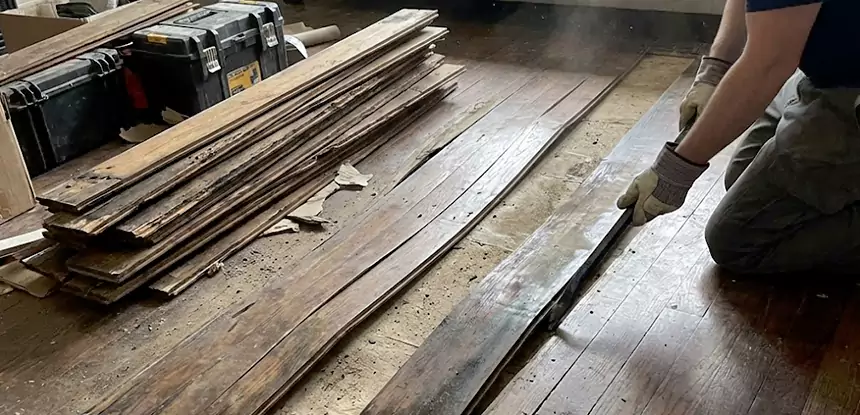 Wood Veneer Water Damage Repair Lilburn